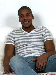 Black boy Channing strokes his uncut dick